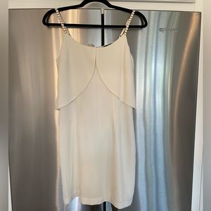 White dress with beaded straps, size small